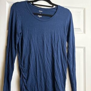 Sonoma Women's Navy Long Sleeve Tee Maternity Small
